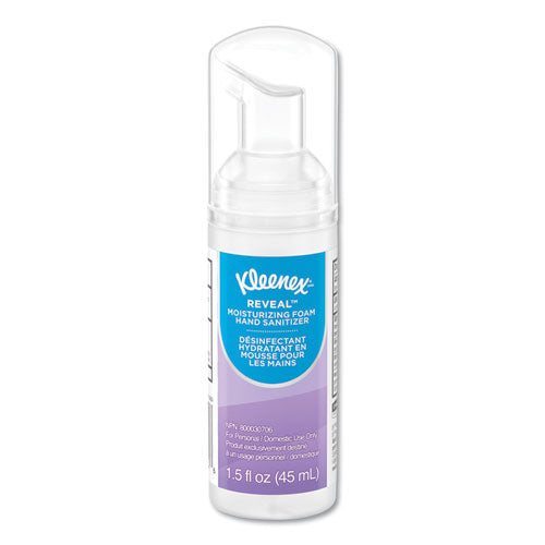 Kleenex 34604 Ultra Moisturizing Foam Hand Sanitizer, 1.5 Oz Pump Bottle, Unscented