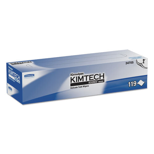Kimtech 34705 Kimwipes Delicate Task Wipers, 2-Ply, 11.8 x 11.8, 120/Box, 15 Boxes/Carton