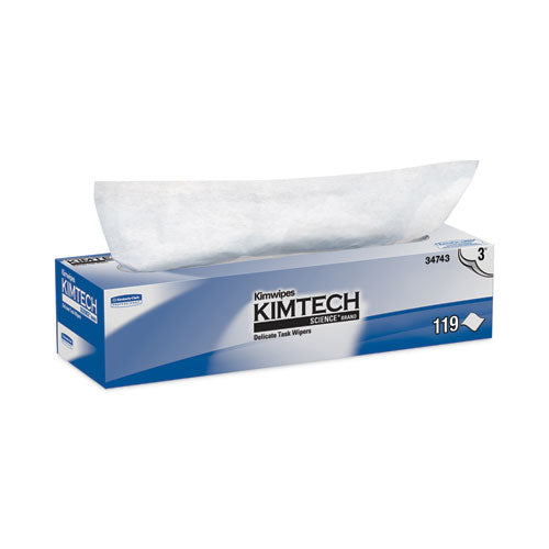 Kimtech KCC 34743 Kimwipes Delicate Task Wipers, 3-Ply, 11.8 x 11.8, 100/Box, 15 Boxes/Carton
