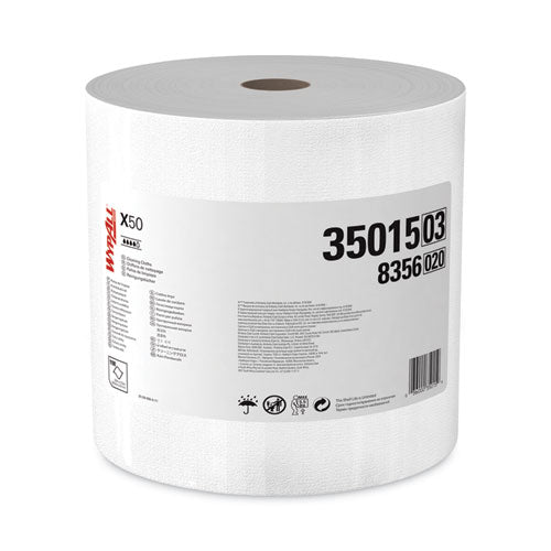 Wypall KCC 35015 X50 Cloths, Jumbo Roll, 9 4/5 X 13 2/5, White, 1100/roll