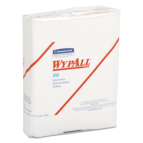 Wypall KCC 35025 X50 Cloths, 1/4 Fold, 10 X 12 1/2, White, 26/pack, 32 Packs/carton