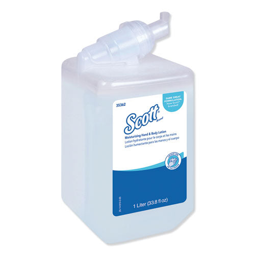 Scott 35362 Moisturizing Hand and Body Lotion, 1 L Bottle. Fresh Scent