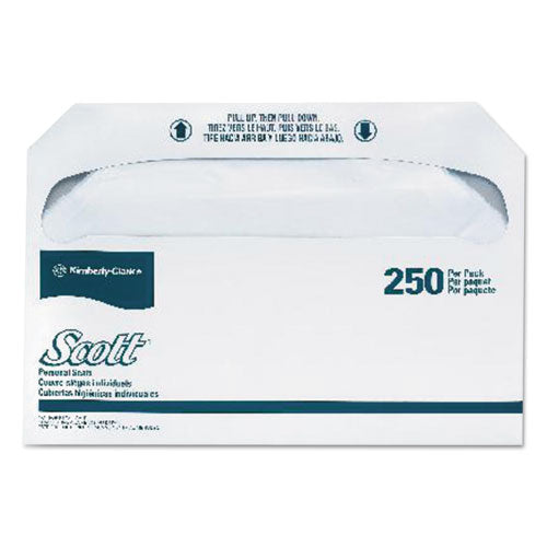 Scott 39000 Personal Seats Toilet Seat Covers, 14.5 X 17, White, 250/pack, 20 Packs/carton