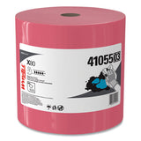Wypall 41055 X80 Cloths, Hydroknit, Jumbo Roll, 12 1/2 X 13 2/5, Red, 475 Wipers/roll