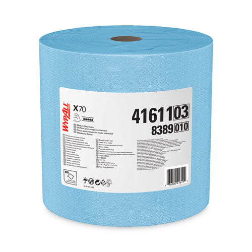 Wypall KCC 41611 X70 Cloths, Jumbo Roll, 12.4 x 12.2, Blue, 870/Roll