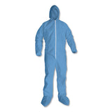 Kleenguard KCC 45353 A65 Zipper Front Flame Resistant Coveralls, Large, Blue, 25/Carton