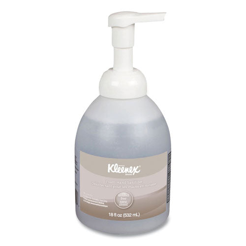 Kleenex 45827EA Alcohol-Free Foam Hand Sanitizer, 18 Oz Pump Bottle, Fragrance-Free