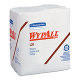 Wypall KCC 47022 L20 Towels, 1/4 Fold, 4-Ply, 12 1/5 X 13, White, 68/pack, 12/carton