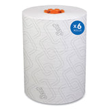 Scott 47035 Slimroll Towels, 1-Ply, 8" x 580 ft, White/Orange Core, 6 Roll/Carton