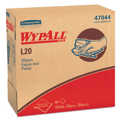 Wypall 47044 L20 Towels, Pop-Up Box, 4-Ply, 9 1/10 X 16 4/5, White, 88/box, 10/carton