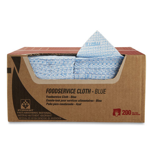Wypall 51636 Foodservice Cloths, 12.5 X 23.5, Blue, 200/carton