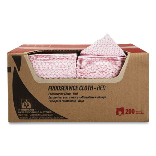 Wypall 51639 Foodservice Cloths, 12.5 X 23.5, Red, 200/carton