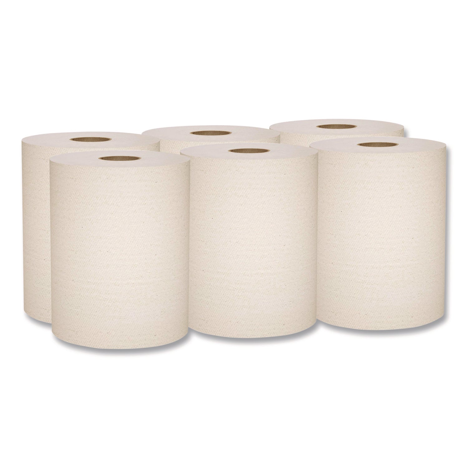Scott 56758 Essential 100% Recycled Fiber Hard Roll Towel, 1-Ply, 8" x 800', 1.5" Core, Brown, 6 Rolls/Carton