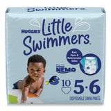 Huggies 18345 Little Swimmers, Size 5-6, Baby Weight 32 lbs and Up, Blue, 10/Pack, 8 Packs/Carton
