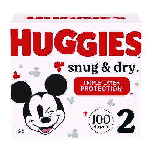 Huggies 56433 Snug and Dry Diapers, Size 2, 12 lbs to 18 lbs, 100/Carton