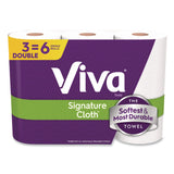 Viva 56530 Signature Cloth Choose-A-Sheet Kitchen Roll Paper Towels,1-Ply, 5.1 x 11,White, 86 Sheets/Double Roll, 3 Rolls/PK, 8 Packs/CT