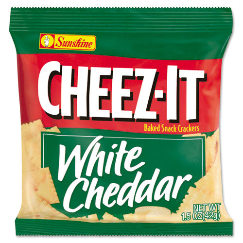 Sunshine KEE12654 Cheez-It Crackers, 1.5 Oz Single-Serving Snack Bags, White Cheddar, 8/box