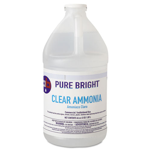 Pure Bright 19703575033 Clear Ammonia, 64 Oz Bottle, 8/carton