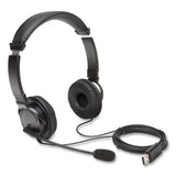 Kensington K97601WW Hi-Fi Headphones with Microphone, 6 ft Cord, Black