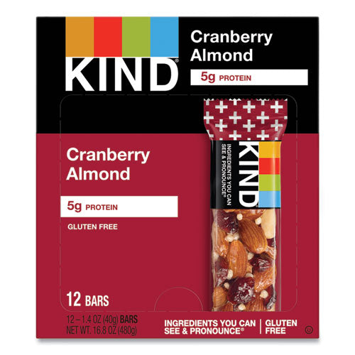 KIND 17211 Plus Nutrition Boost Bar, Cranberry Almond And Antioxidants, 1.4 Oz, 12/box