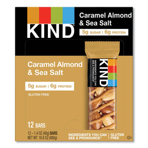 KIND 18533 Nuts And Spices Bar, Caramel Almond And Sea Salt, 1.4 Oz Bar, 12/box