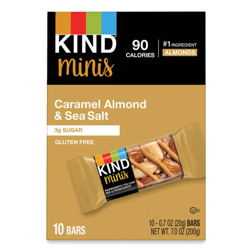 KIND 27960 Minis, Caramel Almond Nuts/sea Salt, 0.7 Oz, 10/pack