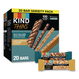 KIND 41888 Thins Dark Chocolate Nuts and Sea Salt/Caramel Almond and Sea Salt Variety Pack, 0.74 oz Bar, 20/Box