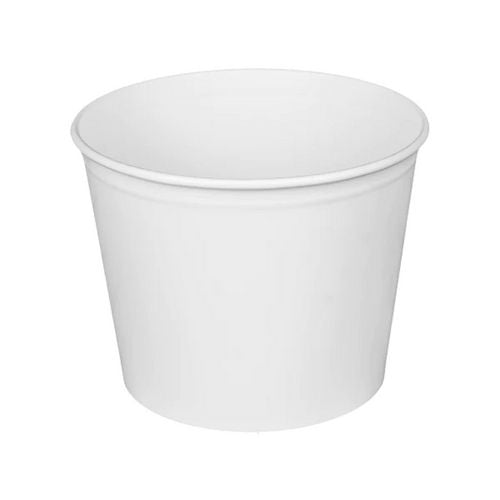 Karat C-FB85W Food Bucket, 85 oz, 7.36" Dia x 6"h, White, Paper, 180/Carton