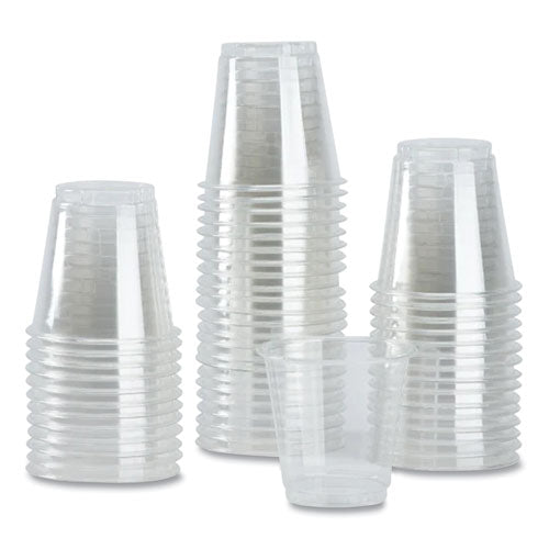 Karat C-KC3 PET Plastic Cups, 3 oz, Clear, 2,500/Carton