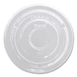 Karat C-KC626TS-NH PET Lids, 12 oz to 24 oz Cold Cups, No Hole Flat Lid, Clear, 1,000/Carton