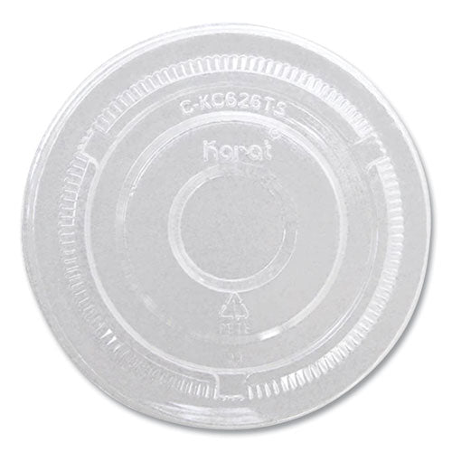 Karat C-KC626TS-NH PET Lids, 12 oz to 24 oz Cold Cups, No Hole Flat Lid, Clear, 1,000/Carton