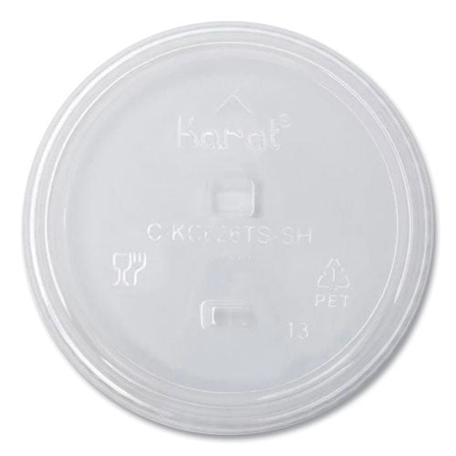 Karat C-KC626TS-SH PET Lids, Strawless Sipper, Fits 12 oz to 24 oz Cold Cups, Clear, 1,000/Carton