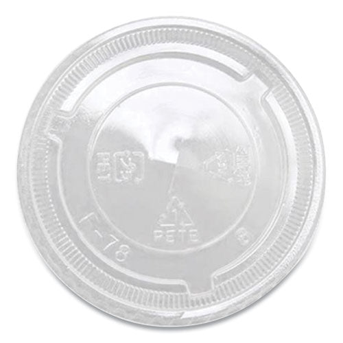 Karat C-KC78TS PET Lids, Fits 8 oz to 10 oz Cold Cups, X Straw Hole, Clear, 1,000/Carton