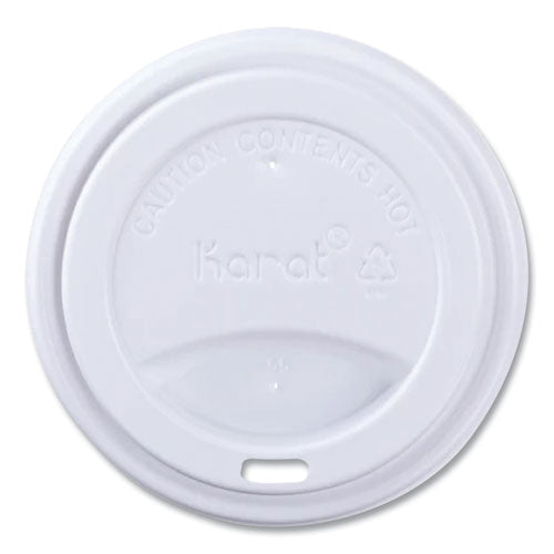 Karat C-KDL516W-PP Hot Cup Lids, Fits 10 oz to 24 oz Paper Hot Cups, Sipper Lid, White, 1,000/Carton