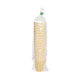 Karat C-KRC508 Ripple Hot Cups, 8 oz, Kraft/White, 500/Carton