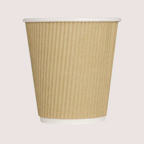 Karat C-KRC510 Ripple Hot Cups, 10 oz, Kraft/White, 500/Carton