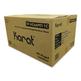 Karat FP-HC66PET-1C PET Plastic Hinged Container, 6 x 6 x 3.3, Clear, Plastic, 500/Carton