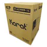 Karat FP-HC99PP-1C Polypropylene Plastic Hinged Container, 9.35 x 9.22 x 3.17, Clear, Plastic, 50/Pack, 4 Packs/Carton