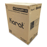 Karat FP-PHC66PP-1C Polypropylene Plastic Hinged Container, 6 x 6 x 3, Black/Clear, Plastic, 50/Pack, 6 Packs/Carton