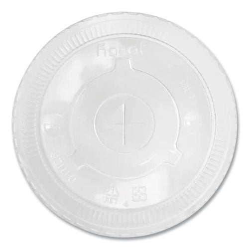 Karat C-KCL1045 PET Lids, Fits 32 oz Cold Cups, Flat Lid, Clear, 600/Carton