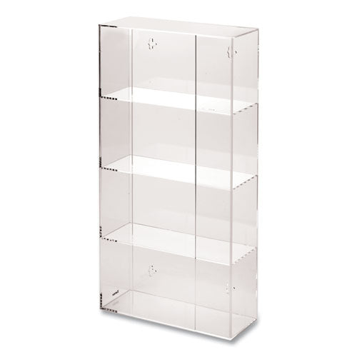 Kantek AH145 Quad Glove Dispenser, 10.5 x 4 x 21.25, Clear