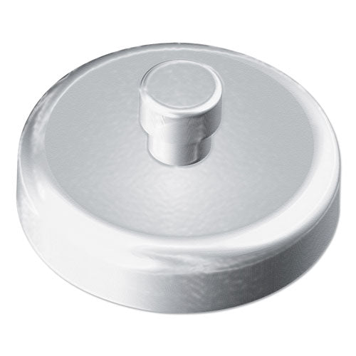 Kantek AHM001 Mounting Magnets for Glove and Towel Dispensers, White/Silver, 1.5" Diameter, 4/Pack