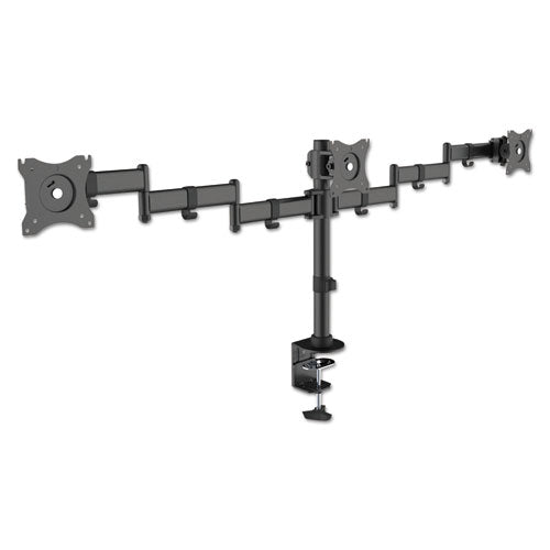 Kantek MA230 Articulating Triple Monitor Arms, For 13" To 27" Monitors, 360 Deg Rotation, 45 Deg Tilt, 180 Deg Pan, Black, Supports 18 Lb