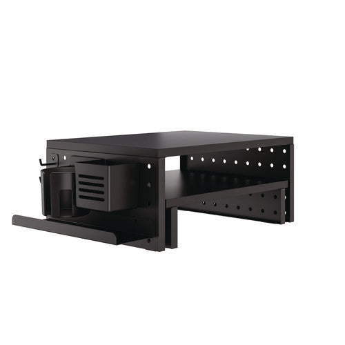 Kantek PBS530 Pegboard Riser, For 32" Monitors, 15.9 x 11.8 x 7.3, Black, Supports 20 lbs