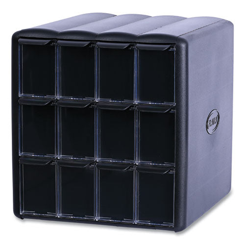 Flavia 25200002 Four Column Merchandiser, 12 Compartments, 15.2 x 17.2 x 16.3, Black