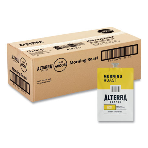 Flavia 48008 Alterra Morning Roast Coffee Freshpack, Morning Roast, 0.28 oz Pouch, 100/Carton