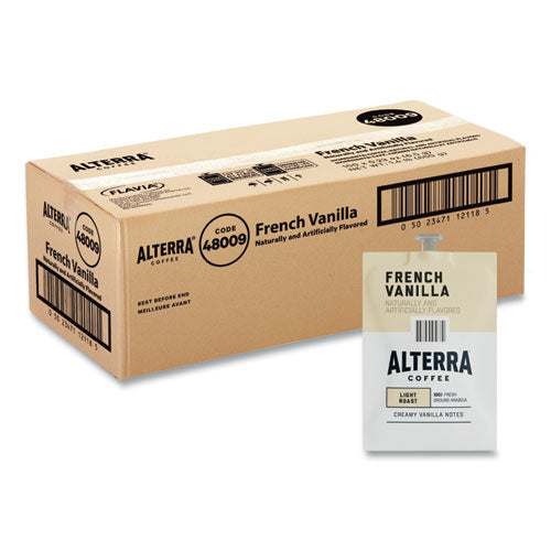 Flavia 48009 Alterra French Vanilla Coffee Freshpack, French Vanilla, 0.23 oz Pouch, 100/Carton