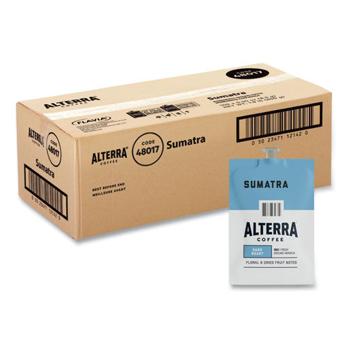 Flavia 48017 Alterra Sumatra Coffee Freshpack, Sumatra, 0.3 oz Pouch, 100/Carton