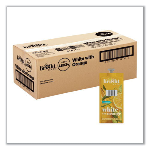 Flavia 48024 The Bright Tea Co. White with Orange Tea Freshpack, White with Orange, 0.05 oz Pouch, 100/Carton