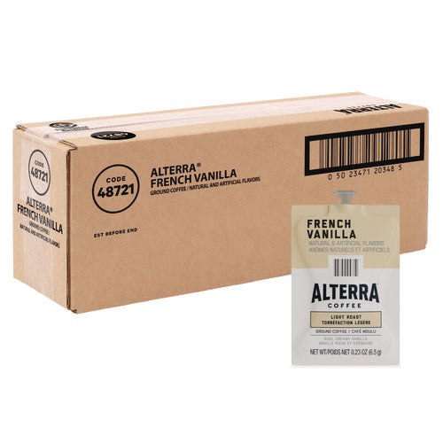 Flavia 48721 Alterra French Vanilla Coffee Freshpack, 0.23 oz Pouch, 40/Carton